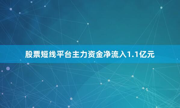 股票短线平台主力资金净流入1.1亿元