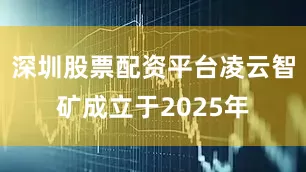 深圳股票配资平台凌云智矿成立于2025年